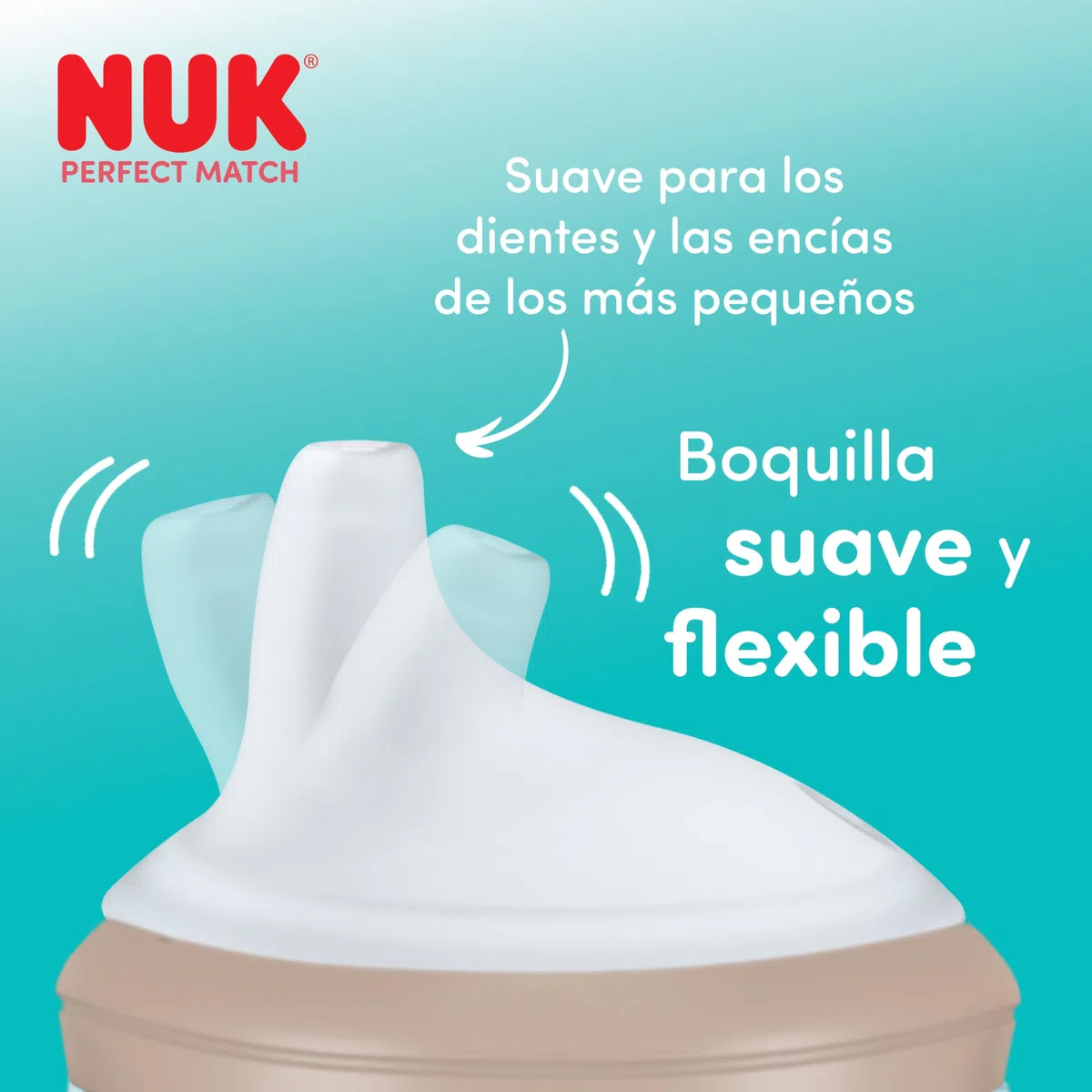 NUK Perfect Match Vaso Aprendizaje Bebe | 6+ meses | 260 ml | Vaso antiderrame bebe con pajita | Asas antideslizantes | Azul | 2 unidades