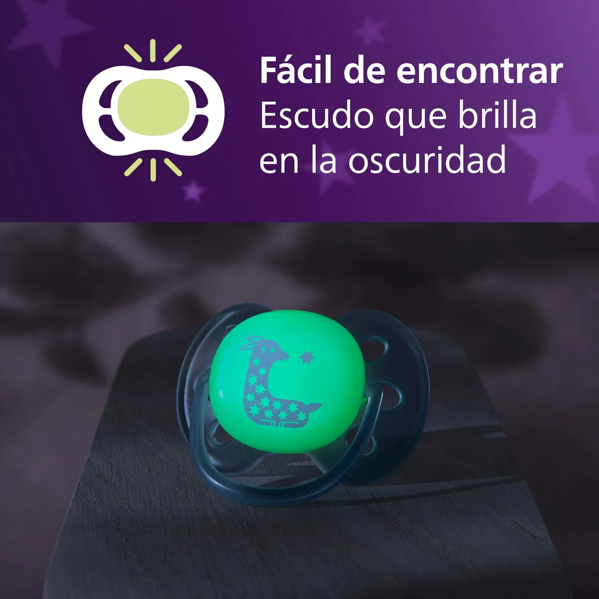 Philips Avent Chupetes Ultra Soft Nighttime - Diseño ortodóntico, para bebés de 6-18 meses, brillan en la oscuridad, tetina simétrica de silicona, sin BPA, estuche esterilizador, pack de 4, SCF094/08