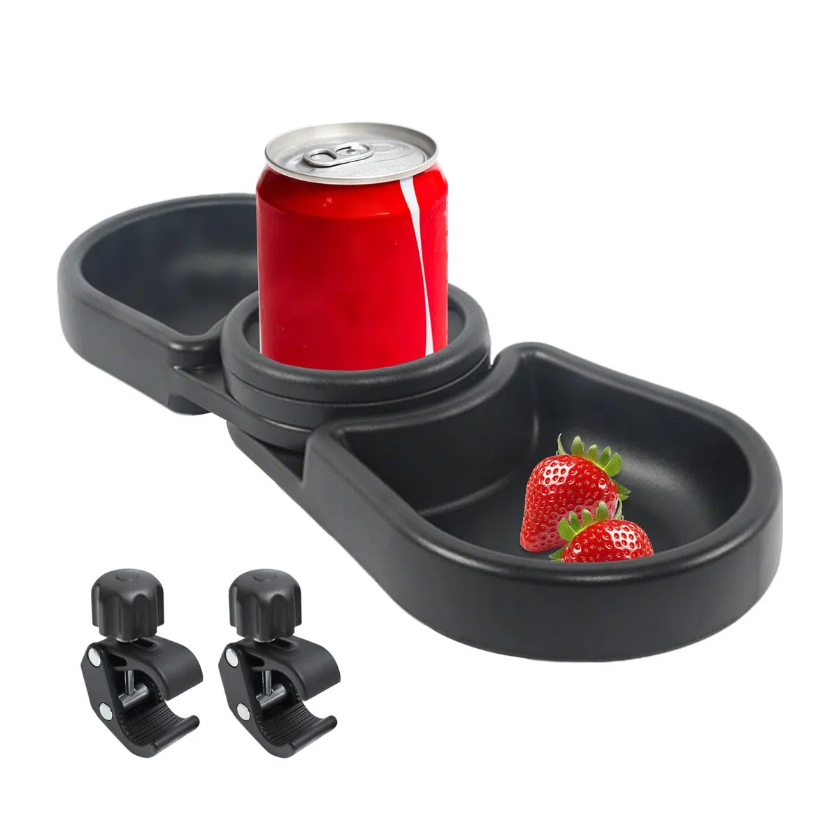 Bandeja Portabocadillos para Cochecito - Bandeja Portabocadillos con Rotación De 360 Grados,Contenedores De Almacenamiento para Alimentos De Bebé para Piscina Parque Golf Césped Comedor Coche Lectura