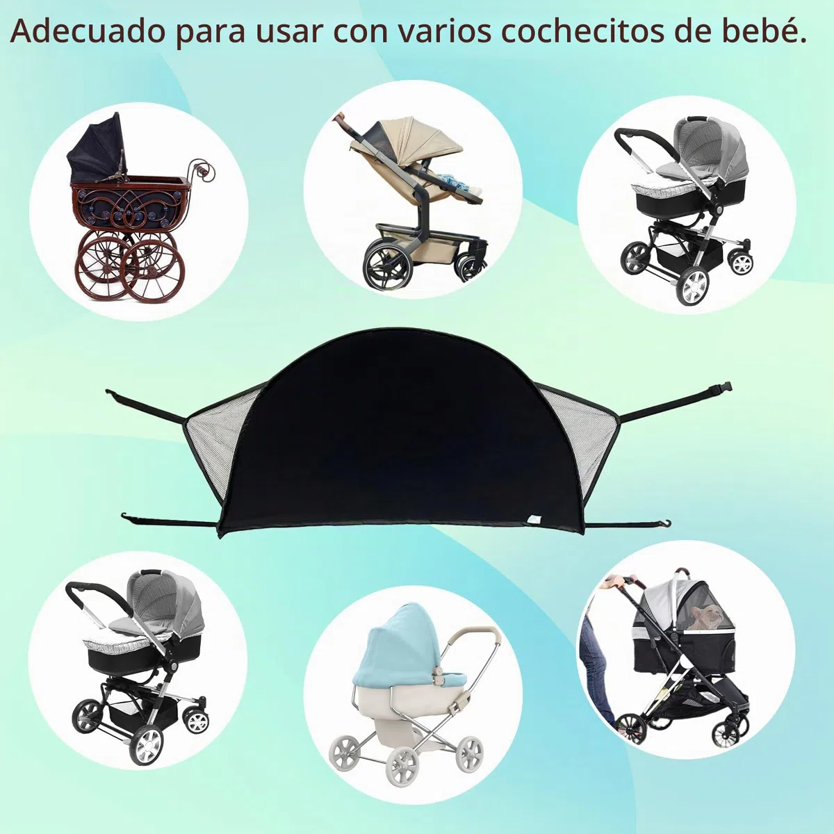 Parasoles para Silla de Paseo Sombrilla Carro Bebe Universal, Parasol Ajustable con Protección UV, Parasol para Cochecito, Toldo Cochecito Bebe, Toldo Cochecito Bebe para Capazos para Sillas
