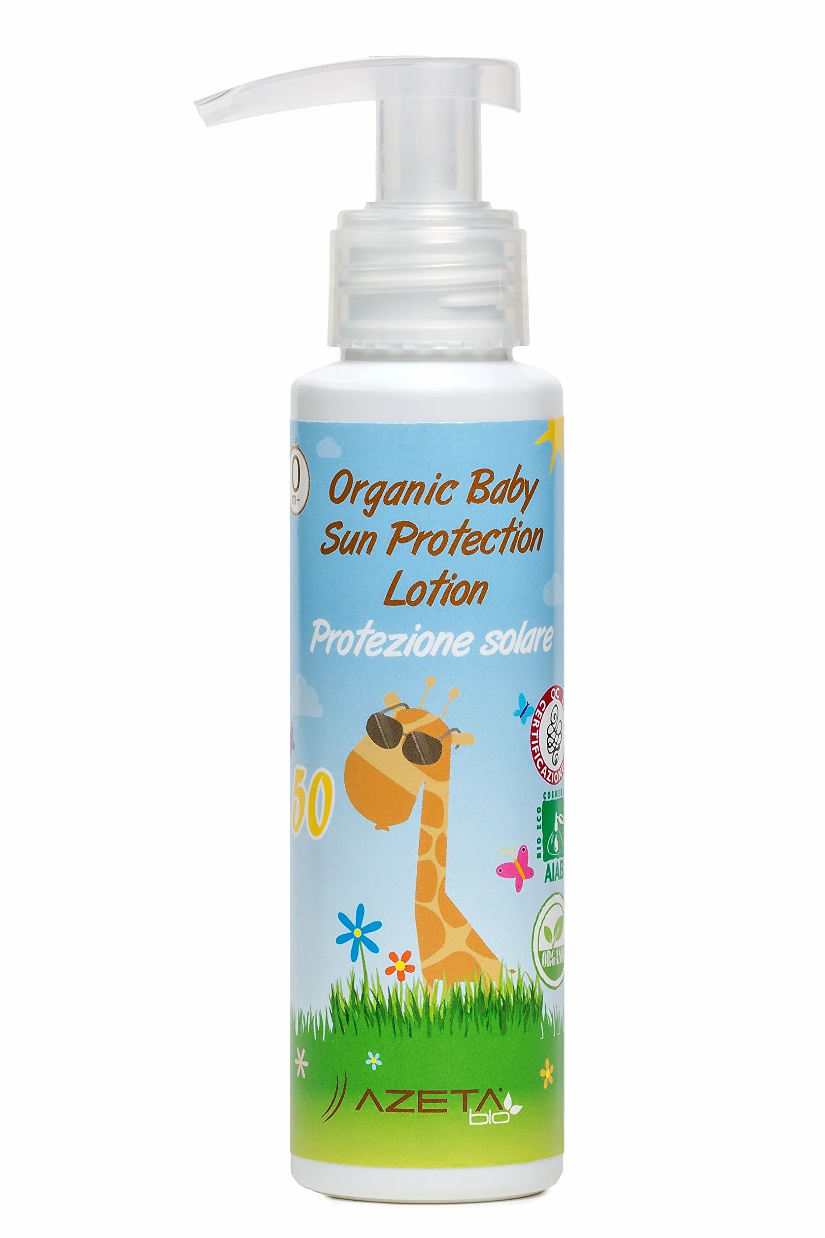 Organic Baby Sun Protection Lotion 50 - AZETAbio - 100 ml