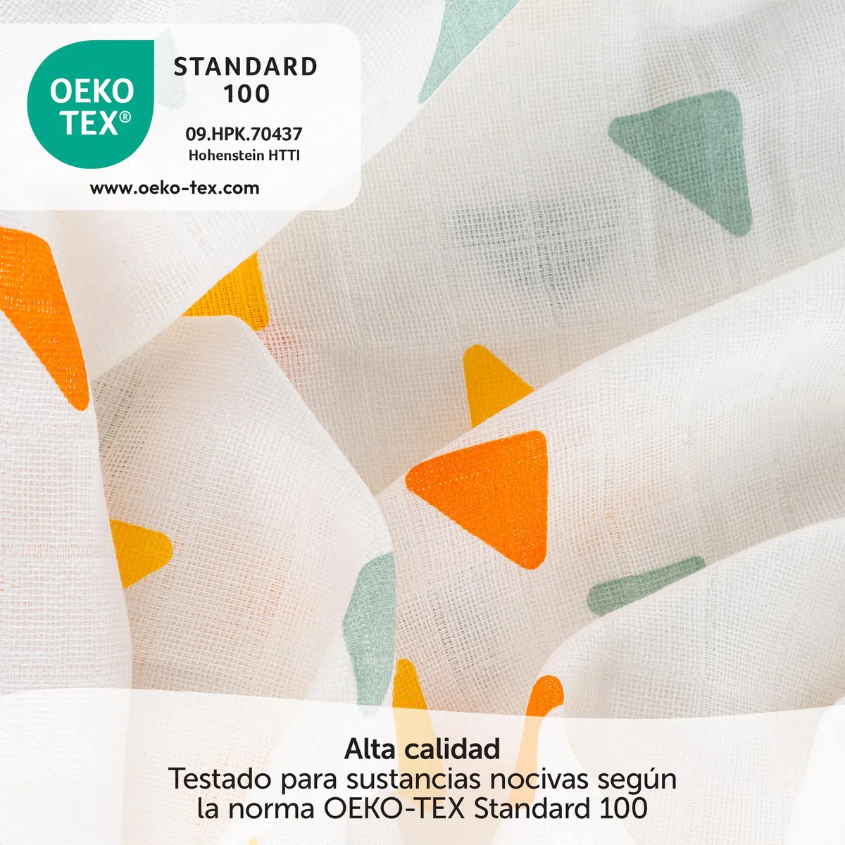 LaLoona Muselinas Bebé Algodón 70x70 cm – Pack de 3 Gasas Multiusos para Recién Nacido con Certificado Öko-Tex - Mantas Muselina Suaves y Transpirables – Amarillo/Blanco