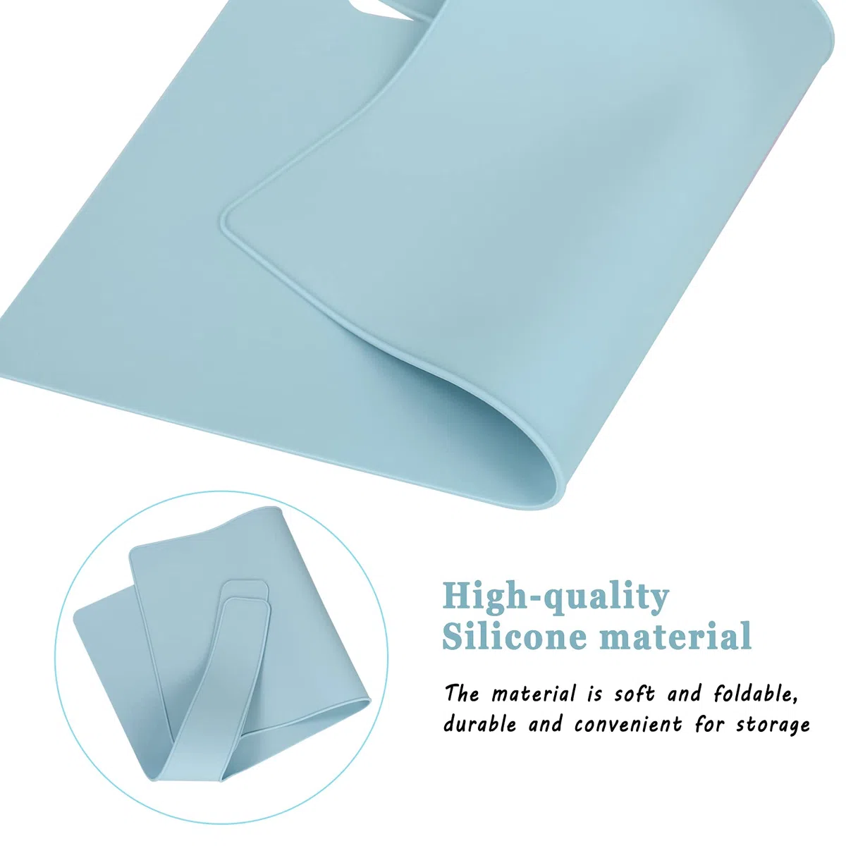 Manteles individuales para silla alta, 2 manteles individuales duraderos para silla alta IKEA, limpio e higiénico, adecuado para IKEA Antilop Highchai, para niños pequeños y bebés (rosa/azul)