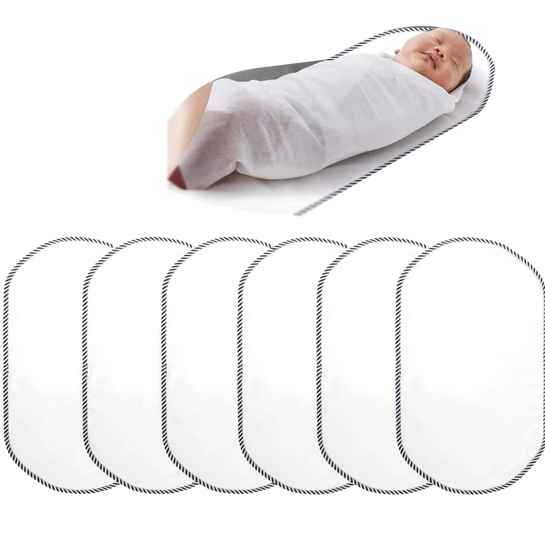 Esenlong Almohadilla Impermeable para Bebé, 6 Almohadillas para Cambiar pañales de bebé, Impermeables, Lavables, Reutilizables, para Cambiar pañales, ‎30 x 30 x 3 cm