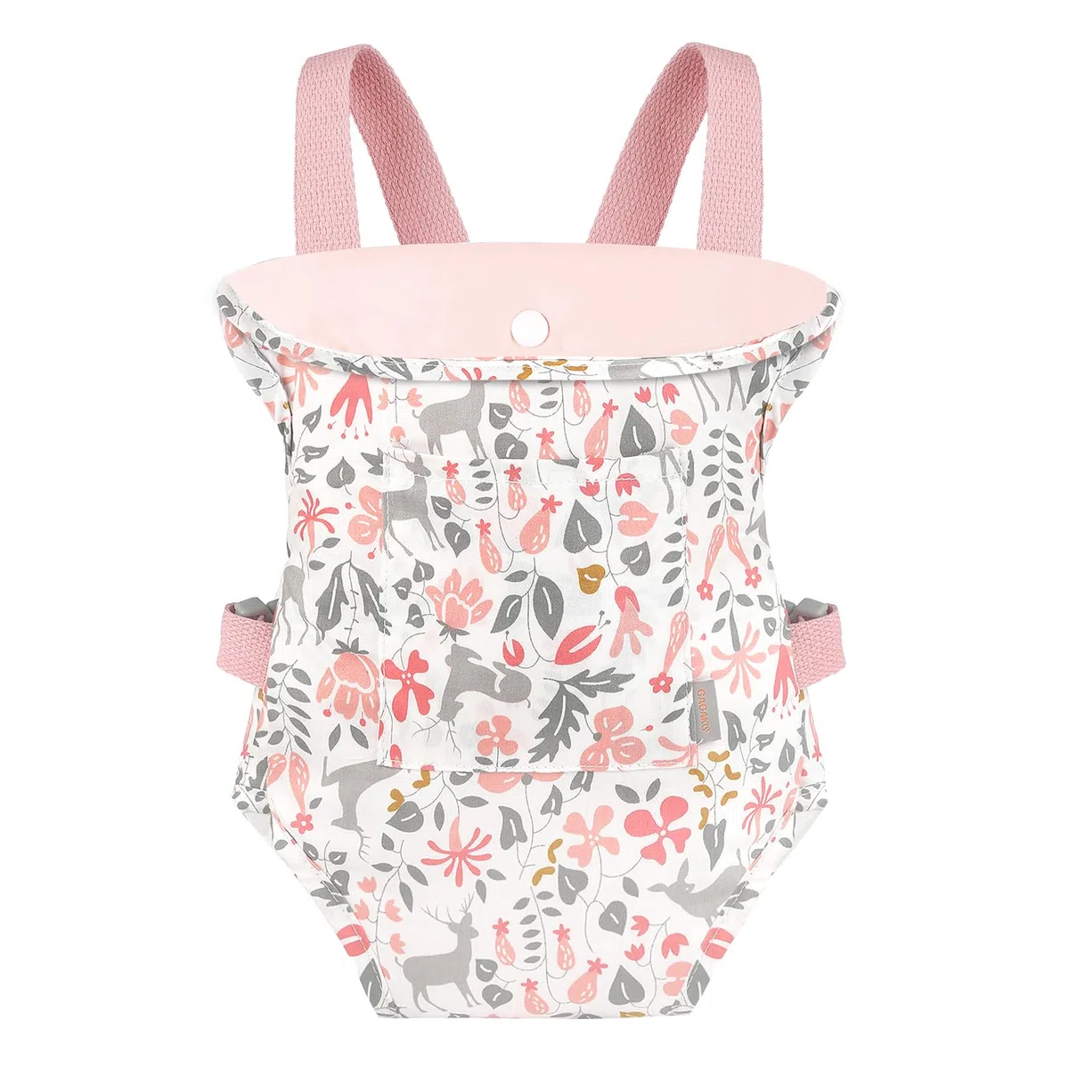 GAGAKU Baby Doll Carrier Dolls Portador Suave Portadores de Animales de Peluche Delante y detrás para niñas – Rosa (Ciervo)