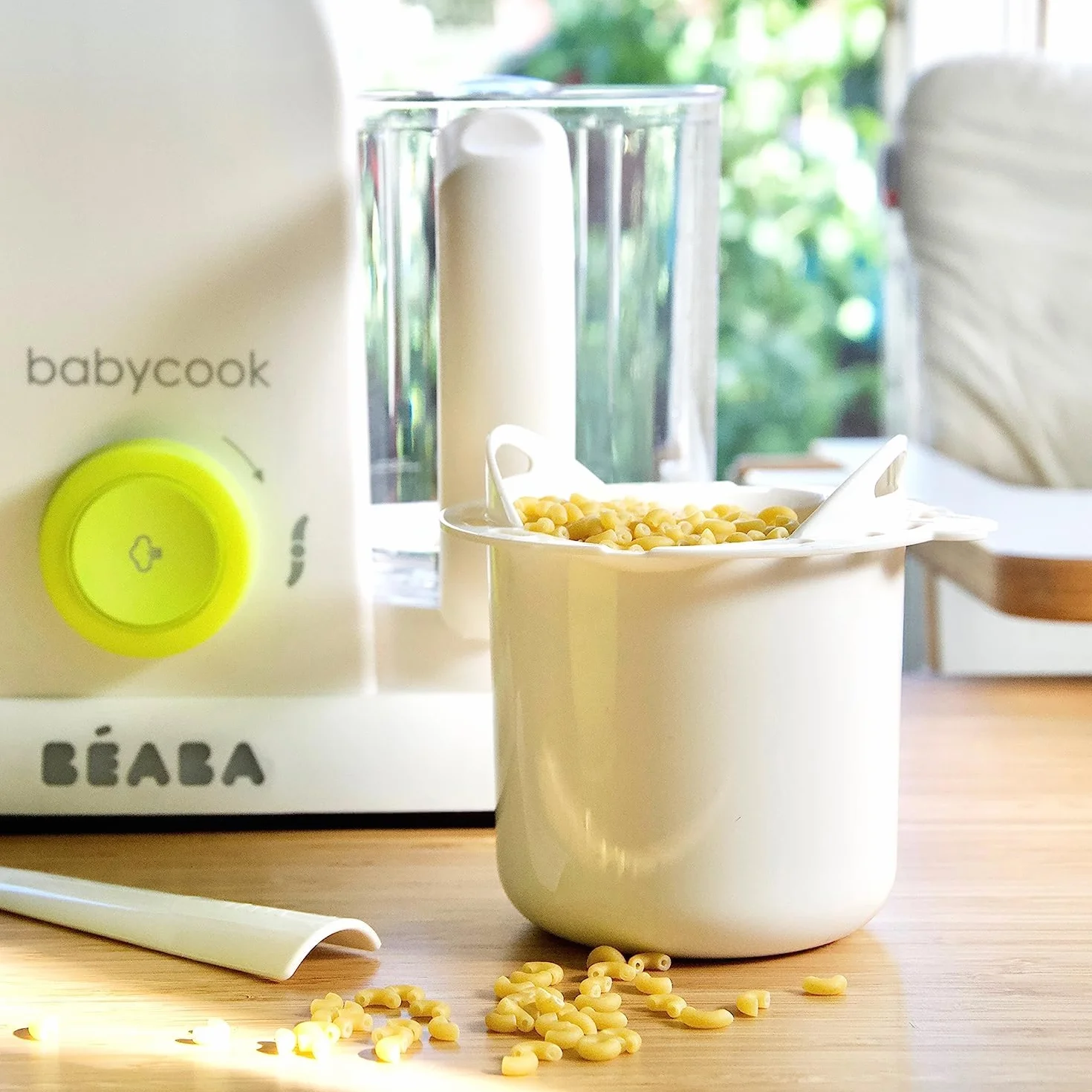 BÉABA, Hervidor de pasta y arroz, Cesta/Cuenco de cocina, Accesorio Babycook, Compatible con Babycook Solo y Duo, Capacidad 350g, Fácil de limpiar, Blanco
