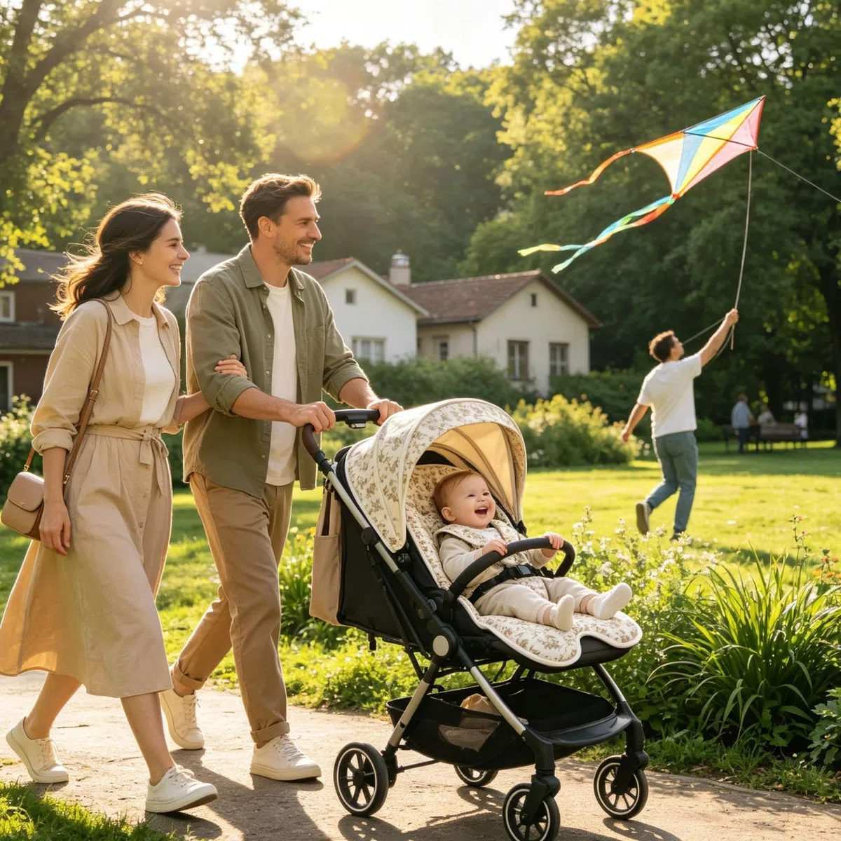 Genérico Cojín para Cochecito,Suave Reversible Lavable - Colchoneta Infantil para Silla de Coche | para Guardería Exterior Viaje en Carretera Vacaciones Camping Verano Invierno
