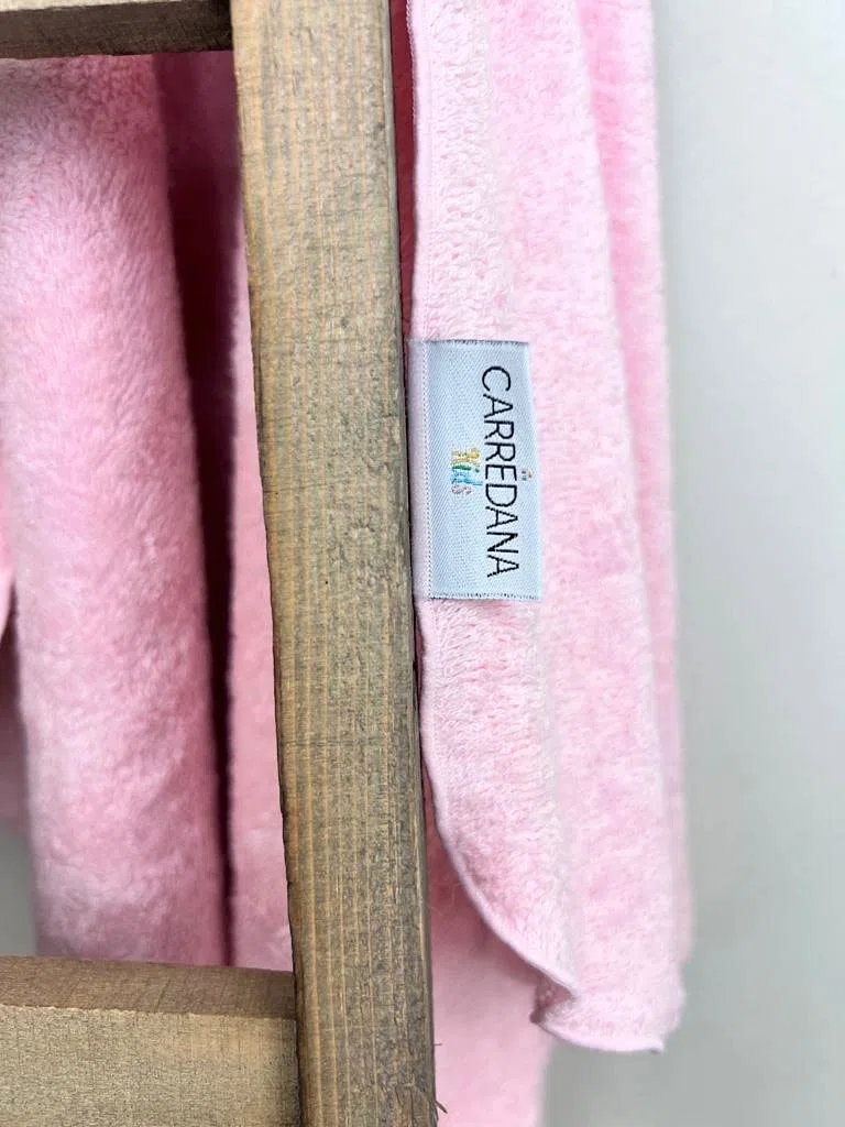 Capa de baño para Bebe 100% Algodon 75x75cm .Toalla de baño con Capucha suabe .Regalo recién Nacido. Multiusos.Personalizado con Nombre Bordado (Personalizado Vichy Rosa)
