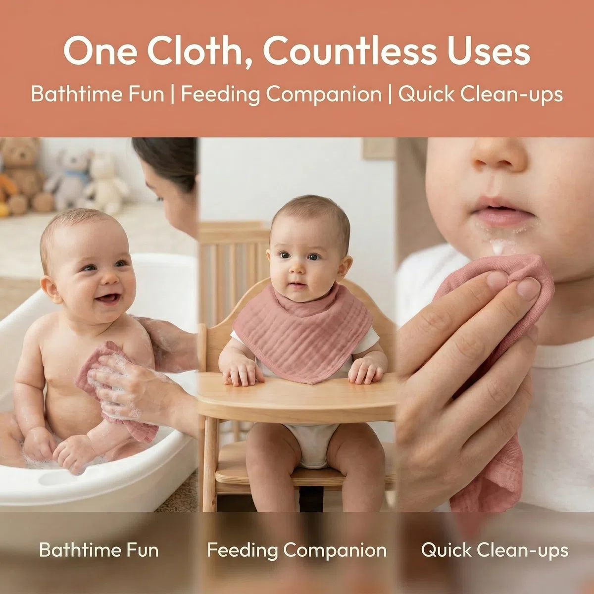 Muselinas Bebé Paño 10 Piezas 100% Algodón Super Absorbentes Gasas para Bebes Toallas Bebe de Muselinas para Recien Nacido Niñas Niños