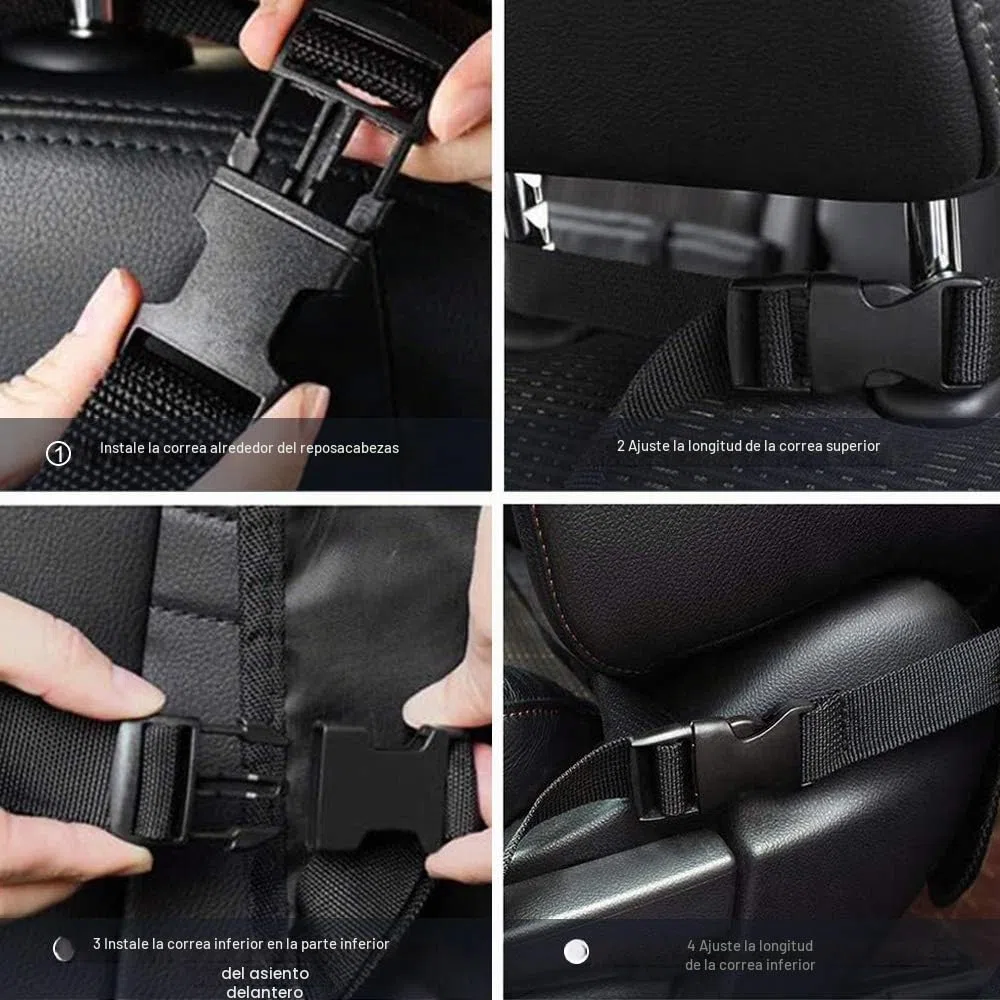 Organizador para Coche, 2 PCS Protector de Asiento Niños (8 Bolsillos), Impermeable Organizadores para Coche Kick Mat, Universal Multi-Bolsillo Protector Trasero con Sorporte para iPad Tablet