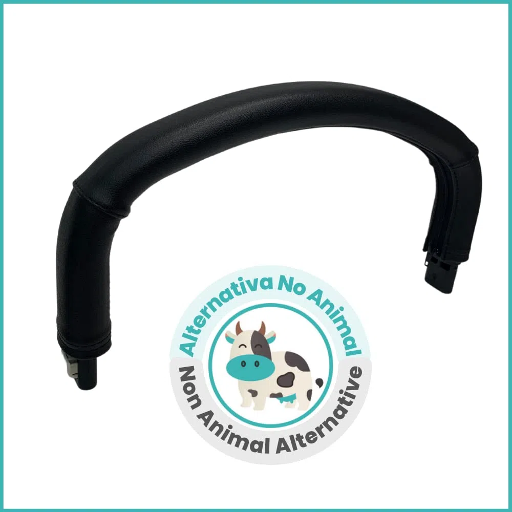 PROTEC TIF | Funda Polipiel para Asa de Transporte compatible con Bugaboo Donkey (Se coloca encima de la goma original) (Negro)
