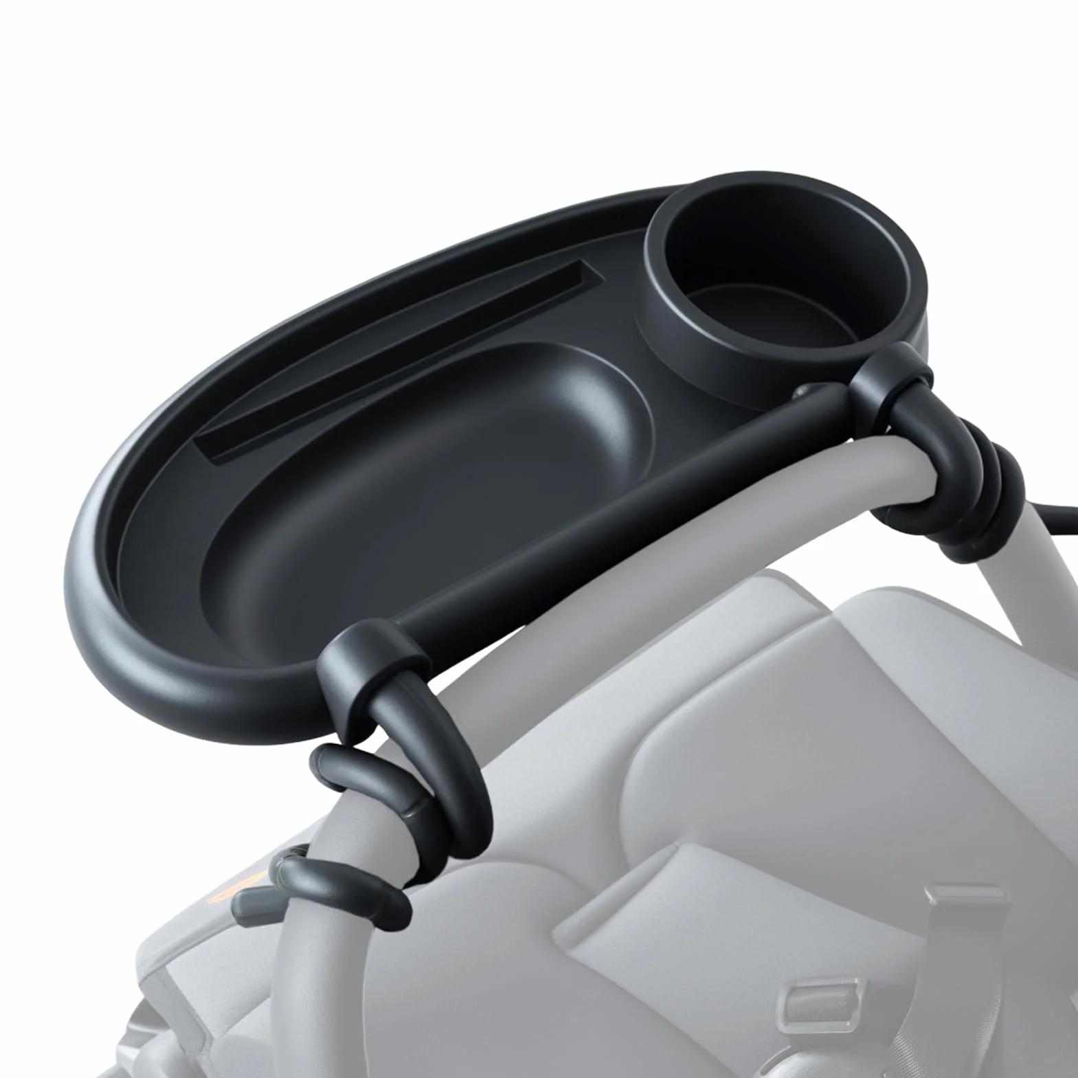 Bandeja Universal para Cochecito de Bebé, Bandeja para Aperitivos, Giratorio 360 Grados, Soporte para Bebidas, Adecuado para la Mayoría de Cochecitos con Reposabrazos