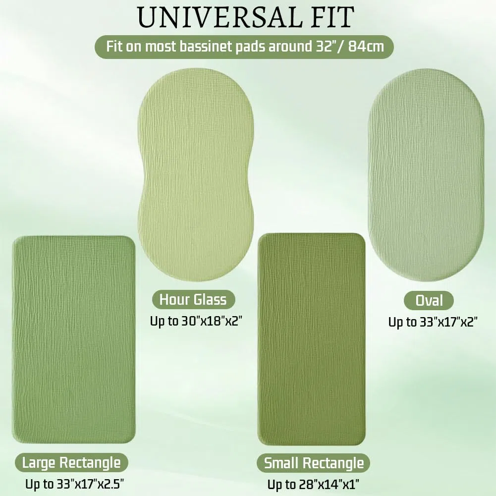 Flintronic 3PCS Sábana Bajera Ajustable para Cuna de Bebé, 83 x 43cm 100% Algodón Muselina Juego de 3 Sábanas Bajeras Ajustables, Protector de Colchón para Cuna Sabanas Capazo Cubre Colchon
