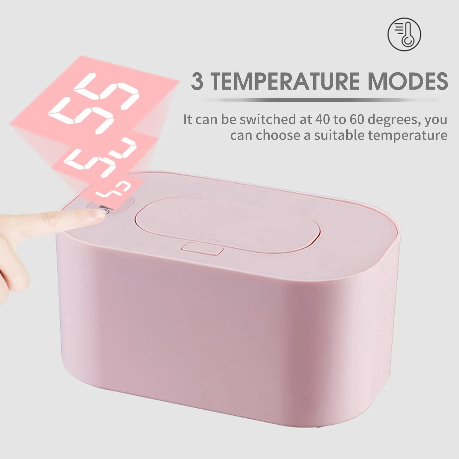 YUHOME Calentador de toallitas húmedas USB para bebé, 3 modos, calentador de pañales, 10 W, constante, gran capacidad, portátil, dispensador de toallitas húmedas para bebé, para casa, coche, viajes