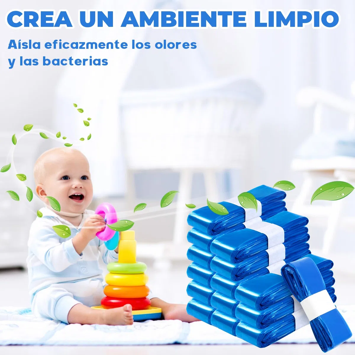 15 Piezas Recambio Papelera Pañales Engrosadas Buen Sellado de la 4.5m Bolsas Basura Pañales Fuerte Compatibilidad Compatible con Recambios Tommee Tippee Recambios Papelera