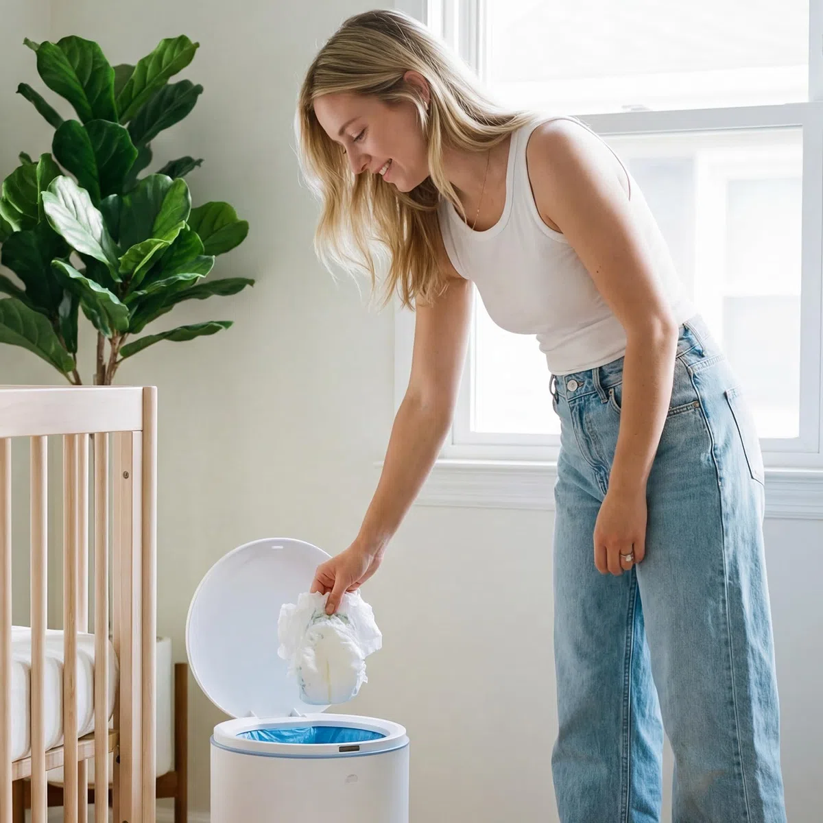 15 Piezas Recambios Contenedor de Pañales, 4,5M Recambios de Papelera Pañales Bebe, Gran Capacidad Antiodor Bolsas Pañales Recambios, Alta Compatibilidad Bolsas Papelera Pañales - Azul