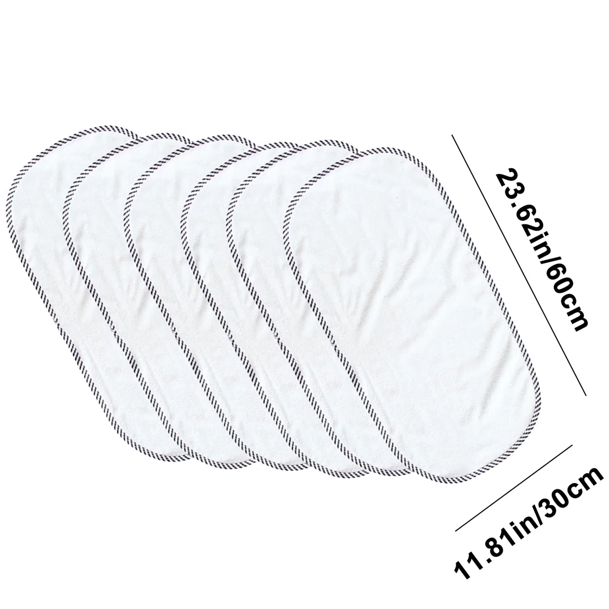 Esenlong Almohadilla Impermeable para Bebé, 6 Almohadillas para Cambiar pañales de bebé, Impermeables, Lavables, Reutilizables, para Cambiar pañales, ‎30 x 30 x 3 cm