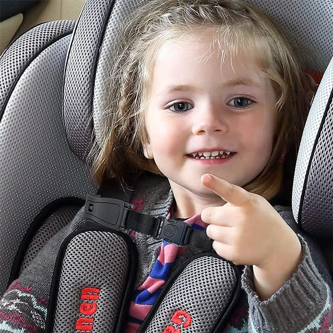 Clip para Asiento De Coche, Clip De Asiento De Bebé, Clip De Seguridad del Asiento De Coche, Hebilla De Seguridad del Asiento, Hebilla De Seguridad para Niños,Hebilla para, 2 piezas negro