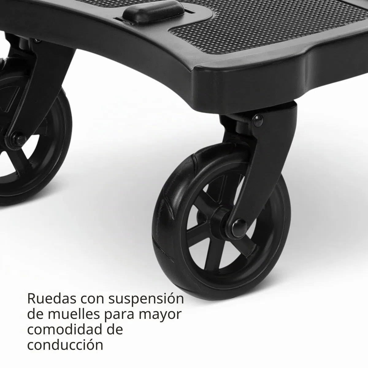 ABC Design Plataforma Kiddie Ride On 2 – Patinete para hermanos – Accesorio universal para cochecito – Asiento compatible se vende por separado – Negro