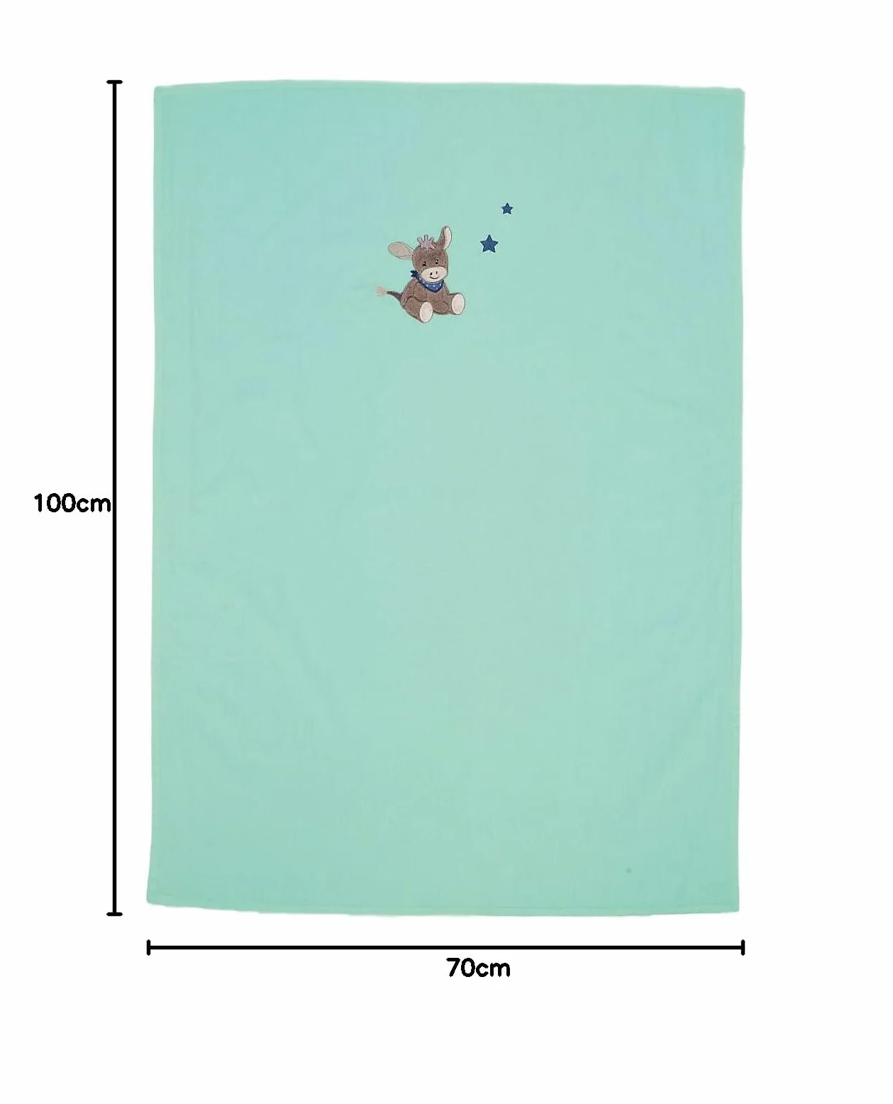 Sterntaler Manta con Protección UV Emmi el burro, Edad: Desde el nacimiento, 70 x 100 cm, Turquesa