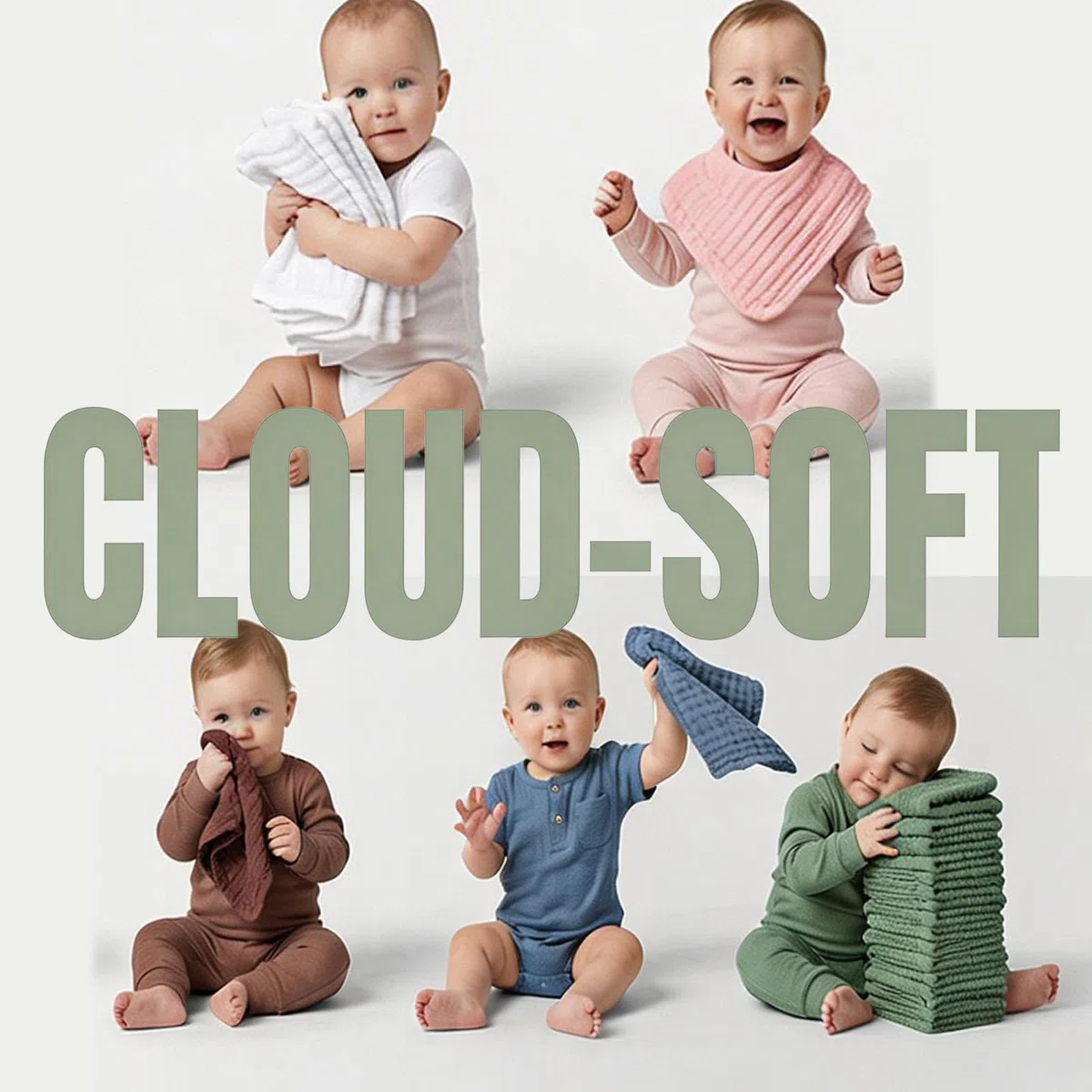Muselinas Bebé Paño 10 Piezas 100% Algodón Super Absorbentes Gasas para Bebes Toallas Bebe de Muselinas para Recien Nacido Niñas Niños