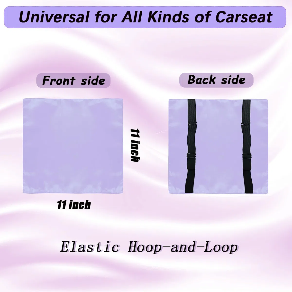 2 fundas de satén para reposacabezas de asiento de coche para bebés, suave sensación de seda para protección del cabello, protector de pelo de satén para asiento de coche (rosa + morado)