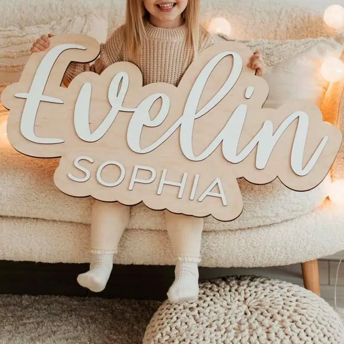 Letrero de nombre personalizado en rosa, placa decorativa de madera 3D personalizada for dormitorio, boda, decoración del hogar, fuente, fiesta de cumpleaños