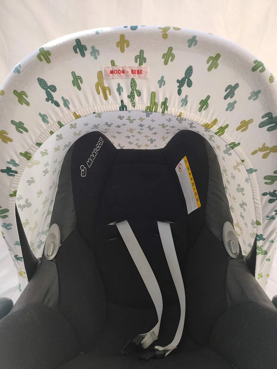 moon-bebe Capota universal para Maxi-Cosi Blanco(cactus multi Verde)