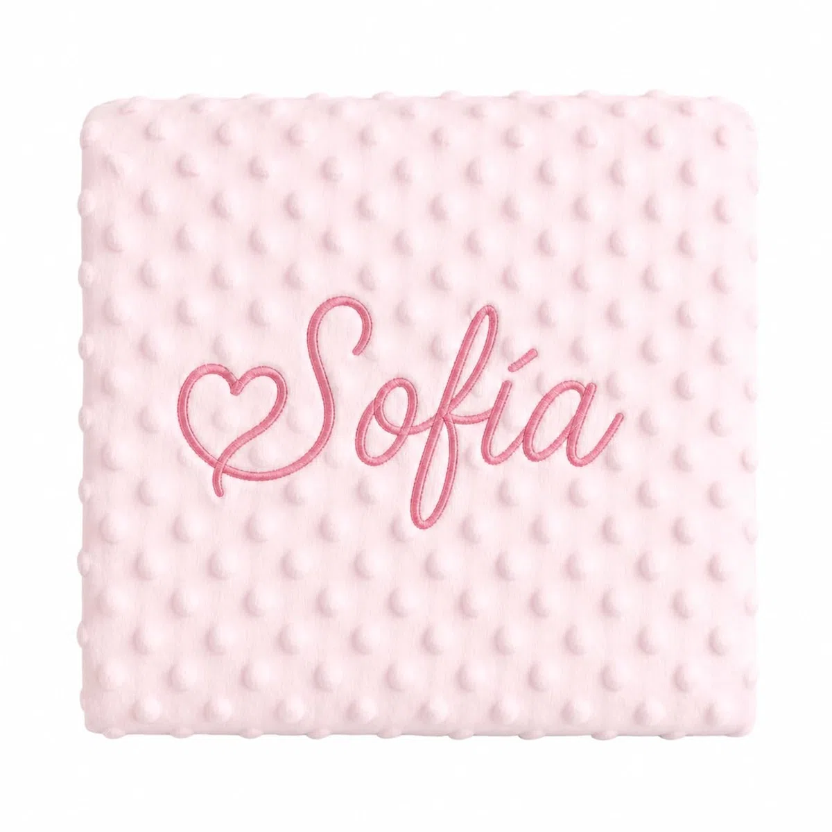 Danielstore Manta Bebé Personalizada Bordada 80x110 cm – Manta Minky Topitos Extra Suave para Cuna, Minicuna y Carrito – Arrullo para Recién Nacido – Regalo Baby Shower