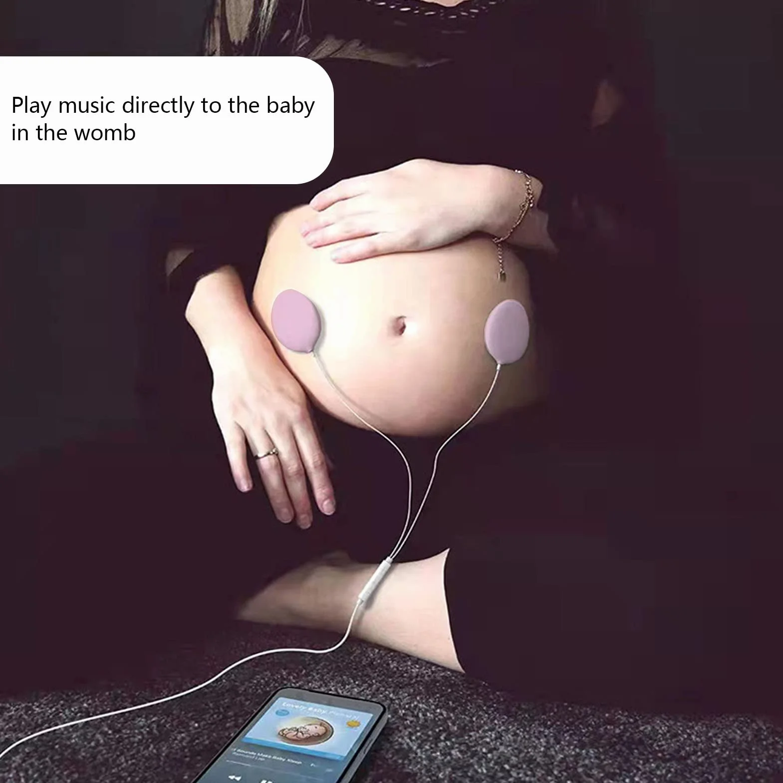 Tyenaza Auriculares para Embarazo, Altavoces Prenatales del Vientre, Auriculares para el Vientre del Bebé, Auriculares de Música para Embarazo, para Mamá Embarazada Baby Shower, para Mujeres Madre