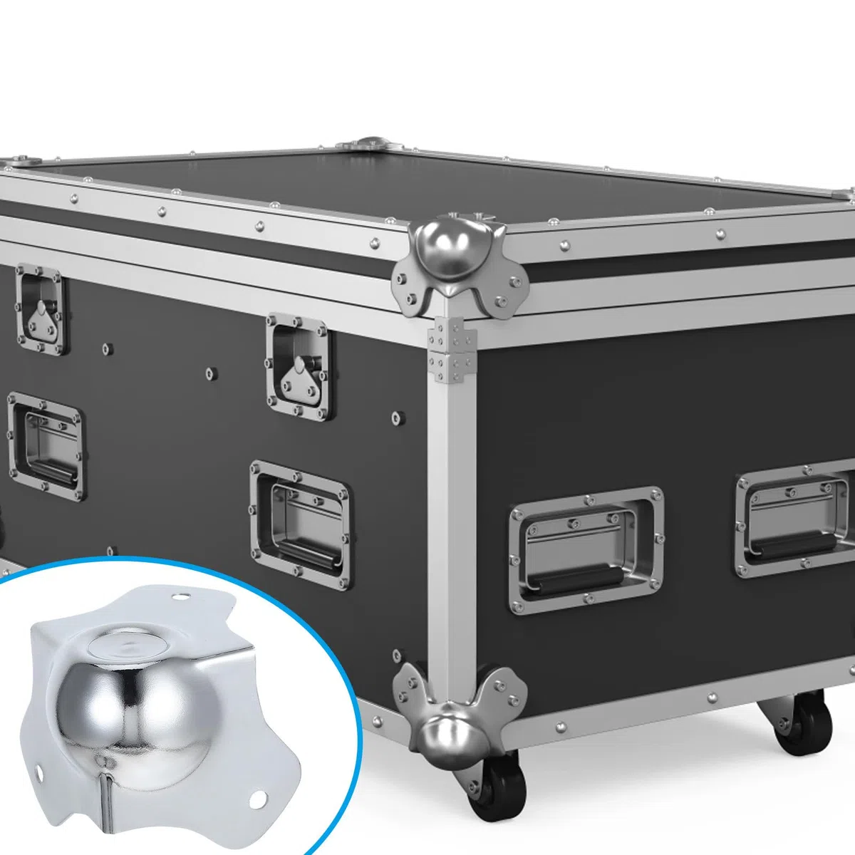 Hohopeti Protector De Esquinas Metálico En Forma De Bola Cantoneras Metálicas Para Muebles Esquina Protector Bola Para Mesas Estuches Y Bordes 2.24 X 2.24 X 2.24 in