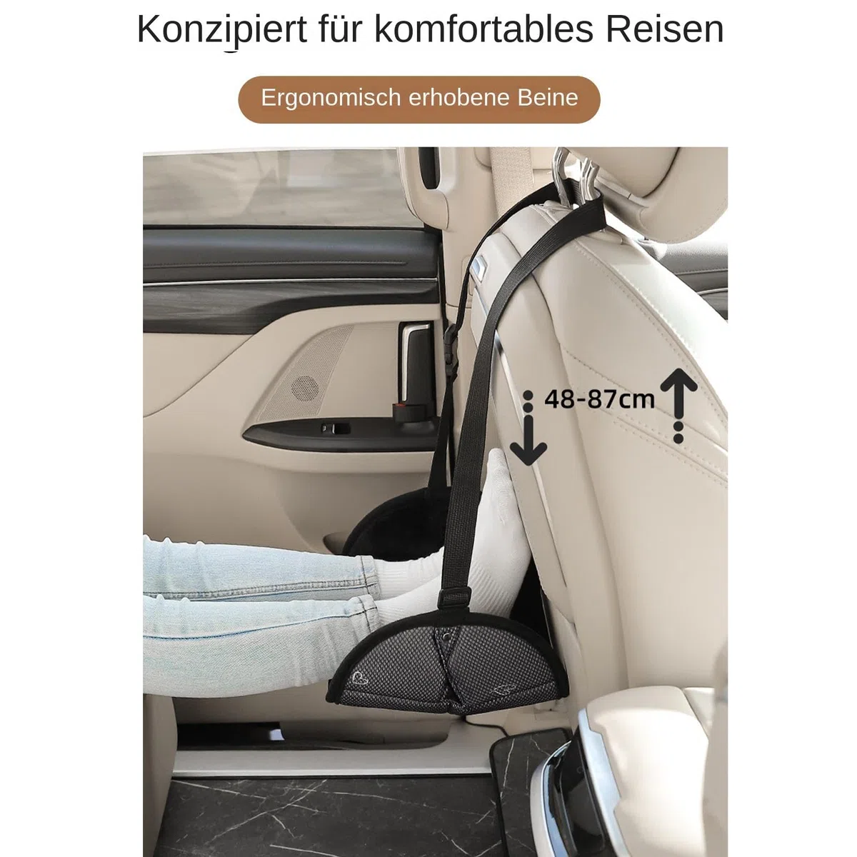 Hamaca para asientos de coche para niños | Reposapiés para niños pequeños en el coche | Lindo reposapiés para aviones | Reposapiés ajustable para viajes en coche - Reposapiés para niños pequeños para
